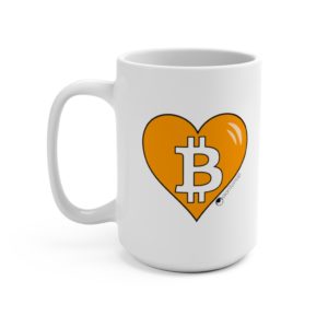 Bitcoin Heart Emoji 15oz Mug - 15oz